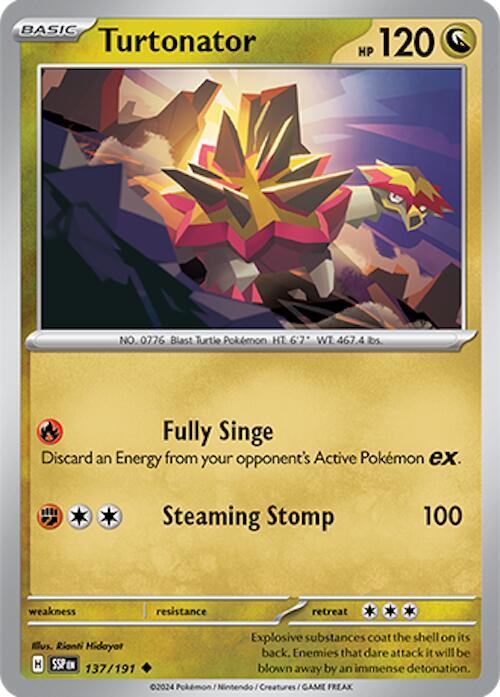Turtonator - Reverse Holofoil 137/191 Surging Sparks | Uncommon Pokemon TCG