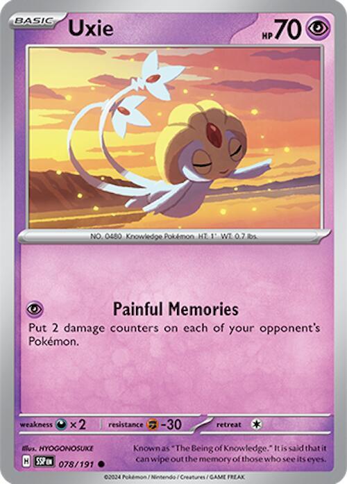 Uxie - Reverse Holofoil 078/191 Surging Sparks | Common Pokemon TCG