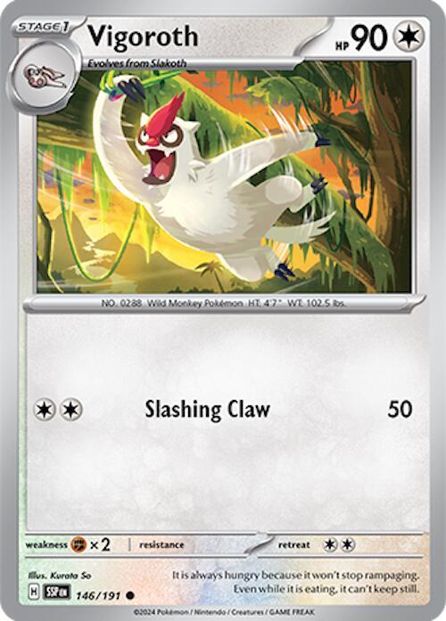 Vigoroth - Reverse Holofoil 146/191 Surging Sparks | Common Pokemon TCG