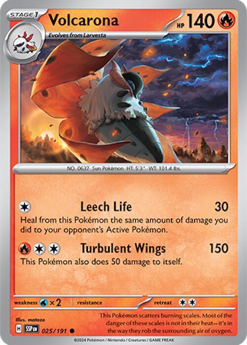 Volcarona - Reverse Holofoil 025/191 Surging Sparks | Common Pokemon TCG