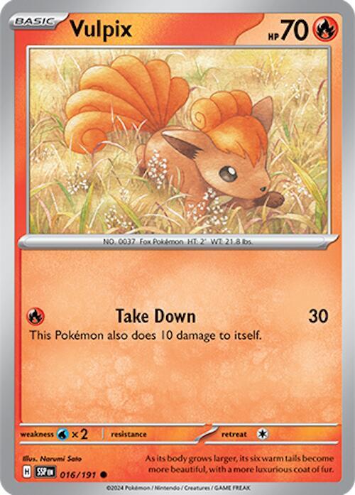 Vulpix - Reverse Holofoil 016/191 Surging Sparks | Common Pokemon TCG