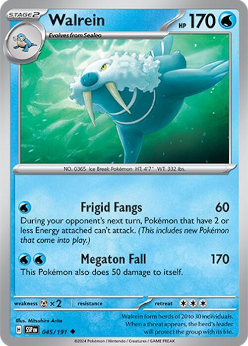 Walrein - Reverse Holofoil 045/191 Surging Sparks | Uncommon Pokemon TCG