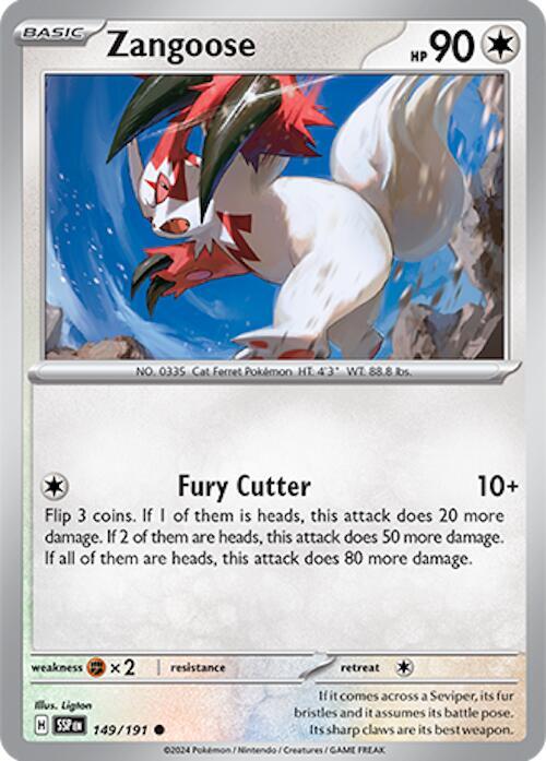 Zangoose - Normal 149/191 Surging Sparks | Common Pokemon TCG