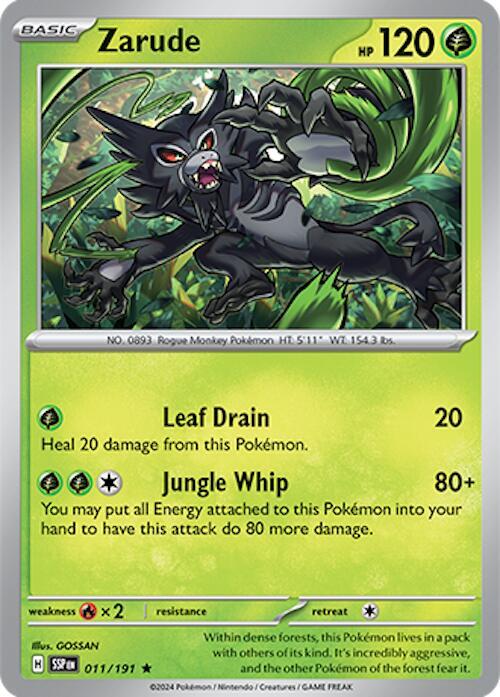 Zarude - Reverse Holofoil 011/191 Surging Sparks | Rare Pokemon TCG