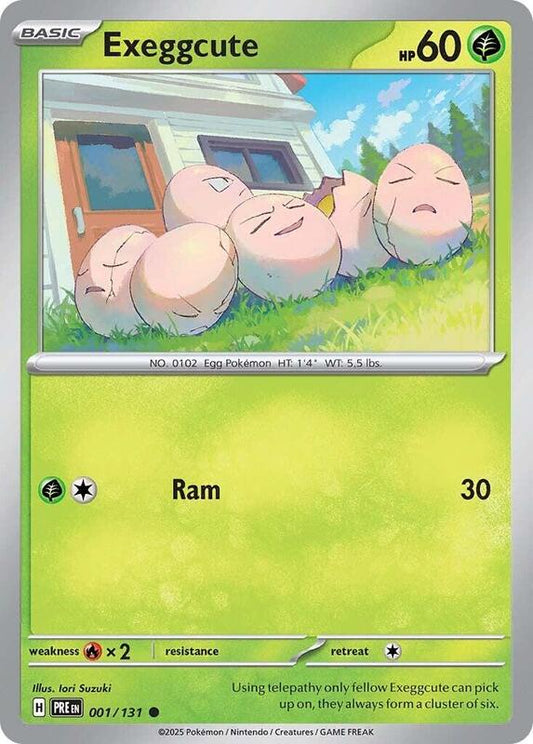 Exeggcute - Reverse Holofoil 001/131 Prismatic Evolutions | Common Pokemon Card