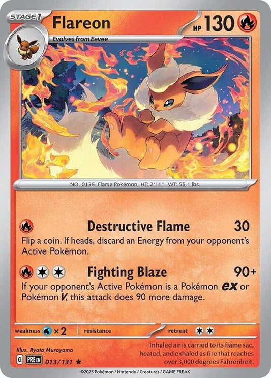Flareon - Holofoil 013/131 Prismatic Evolutions | Rare Pokemon Card