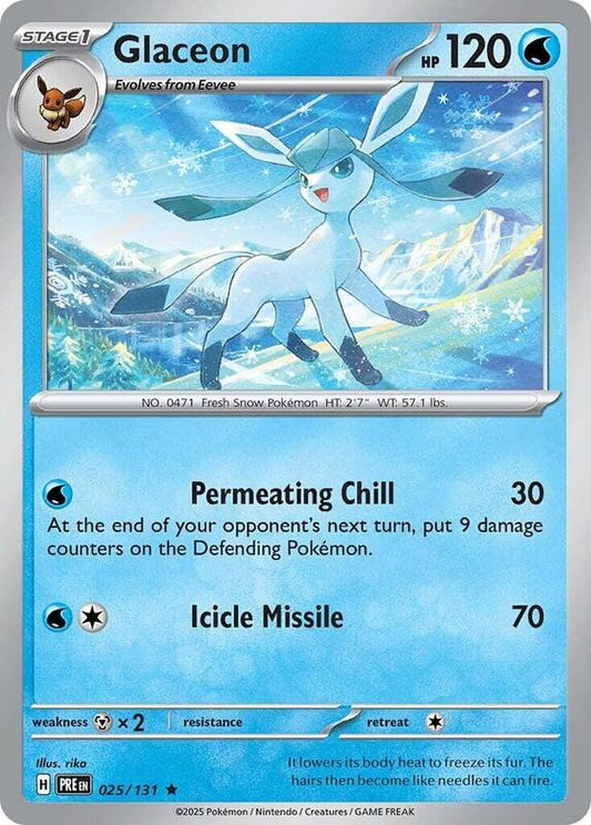 Glaceon - Holofoil 025/131 Prismatic Evolutions | Rare Pokemon Card