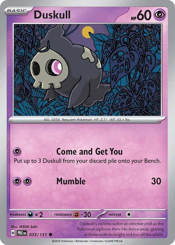 Duskull - Normal 035/131 Prismatic Evolutions | Common Pokemon Card