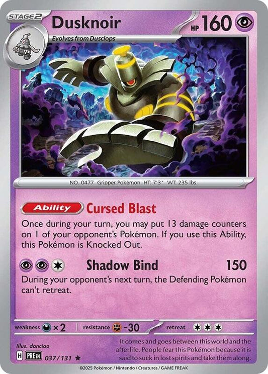 Dusknoir - Holofoil 037/131 Prismatic Evolutions | Rare Pokemon Card