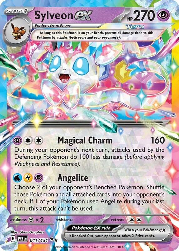 Sylveon ex - 041/131 - Holofoil 041/131 Prismatic Evolutions | Double Rare Pokemon Card