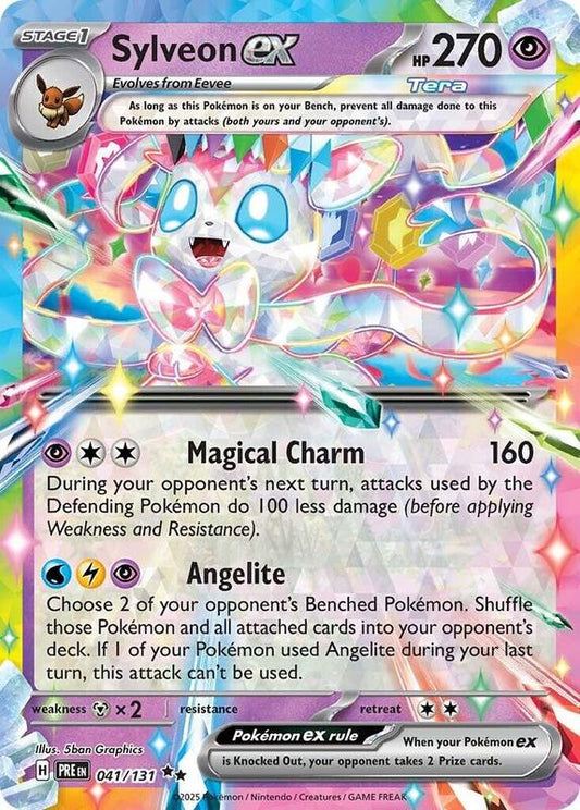 Sylveon ex - 041/131 - Holofoil 041/131 Prismatic Evolutions | Double Rare Pokemon Card