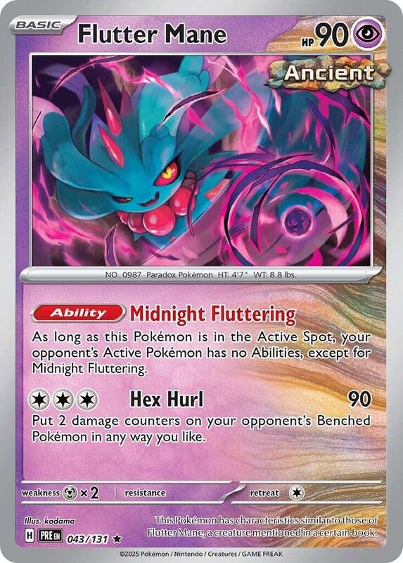 Flutter Mane - Holofoil 043/131 Prismatic Evolutions | Rare Pokemon Card