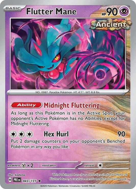 Flutter Mane - Holofoil 043/131 Prismatic Evolutions | Rare Pokemon Card
