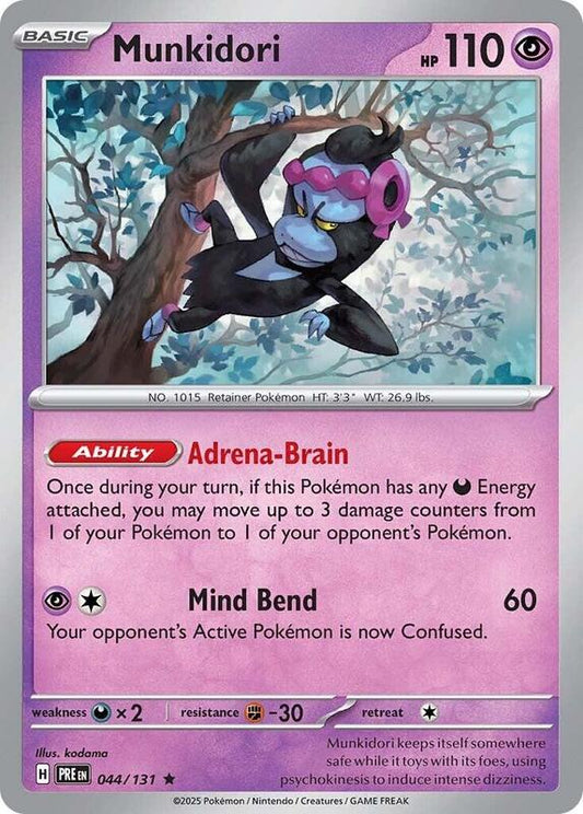 Munkidori - Reverse Holofoil 044/131 Prismatic Evolutions | Rare Pokemon Card
