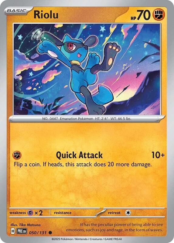 Riolu - Normal 050/131 Prismatic Evolutions | Common Pokemon Card