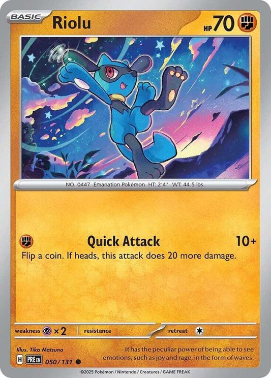 Riolu - Reverse Holofoil 050/131 Prismatic Evolutions | Common Pokemon Card
