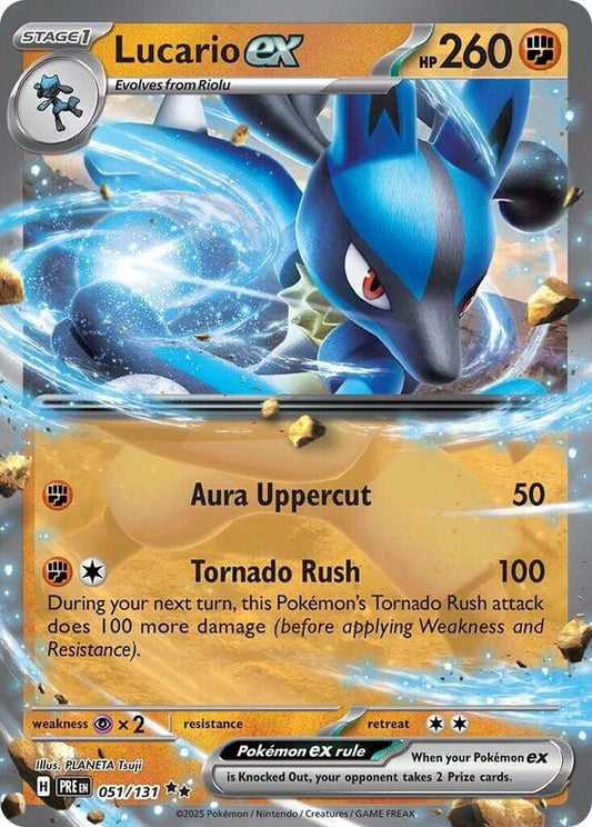 Lucario ex - Holofoil 051/131 Prismatic Evolutions | Double Rare Pokemon Card