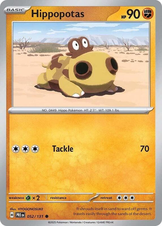 Hippopotas - Normal 052/131 Prismatic Evolutions | Common Pokemon Card