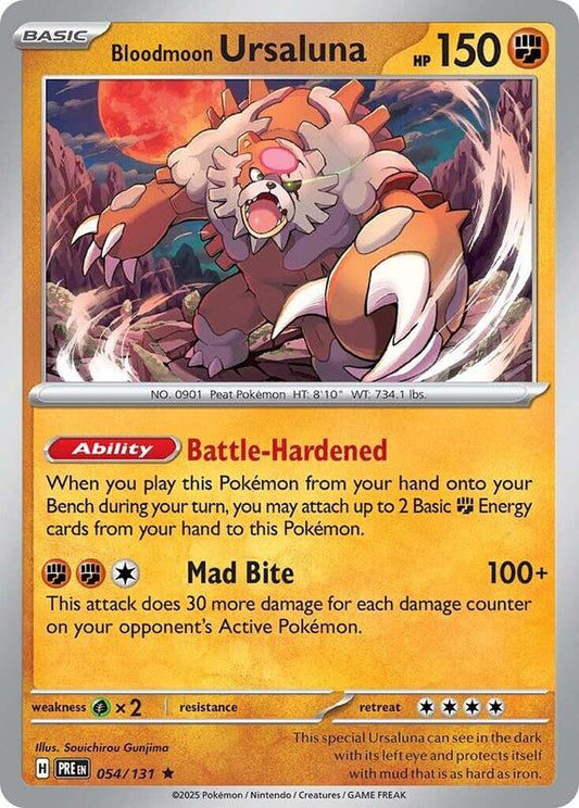 Bloodmoon Ursaluna - Holofoil 054/131 Prismatic Evolutions | Rare Pokemon Card
