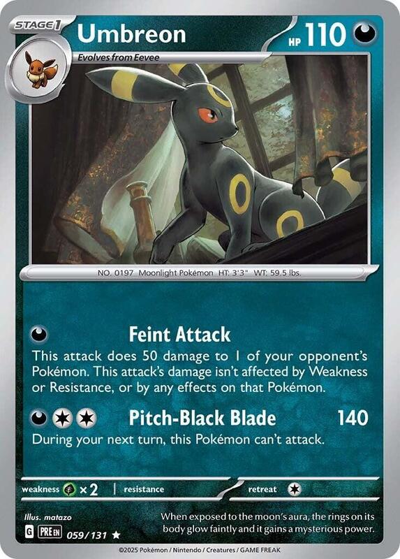 Umbreon - Reverse Holofoil 059/131 Prismatic Evolutions | Rare Pokemon Card