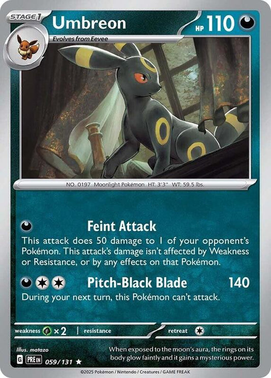 Umbreon - Reverse Holofoil 059/131 Prismatic Evolutions | Rare Pokemon Card