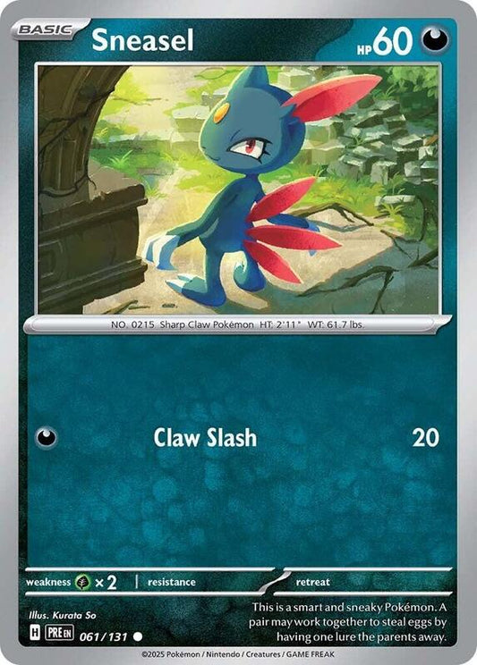 Sneasel - Normal 061/131 Prismatic Evolutions | Common Pokemon Card