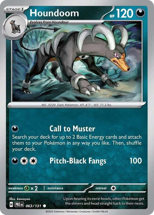 Houndoom - Normal 063/131 Prismatic Evolutions | Common Pokemon Card