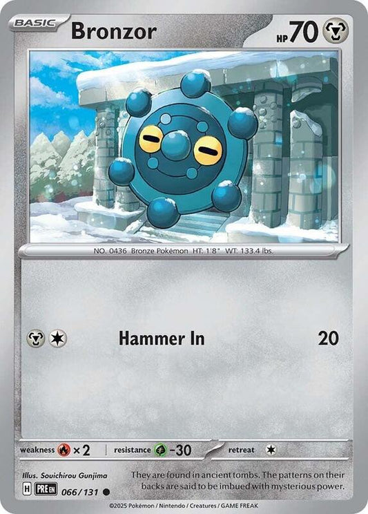 Bronzor - Reverse Holofoil 066/131 Prismatic Evolutions | Common Pokemon Card