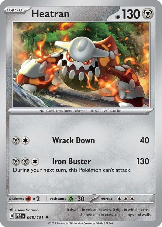 Heatran - Reverse Holofoil 068/131 Prismatic Evolutions | Uncommon Pokemon Card
