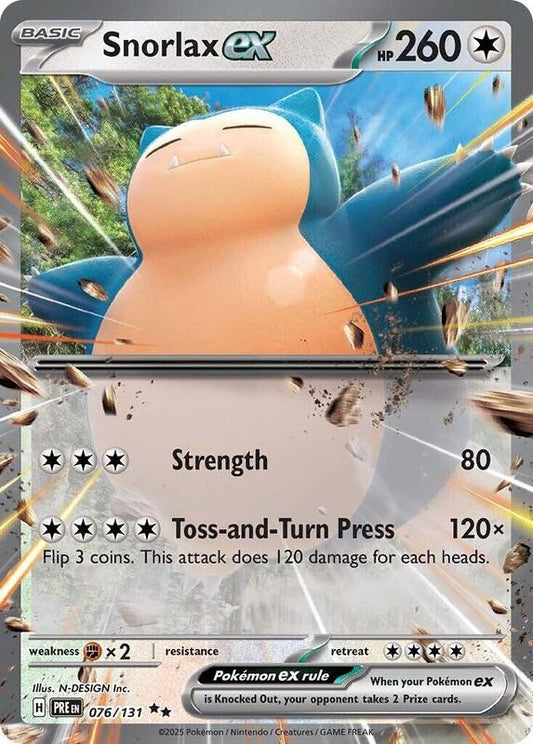 Snorlax ex - Holofoil 076/131 Prismatic Evolutions | Double Rare Pokemon Card