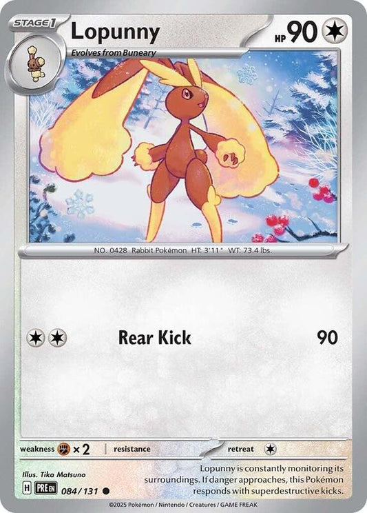 Lopunny - Reverse Holofoil 084/131 Prismatic Evolutions | Common Pokemon Card