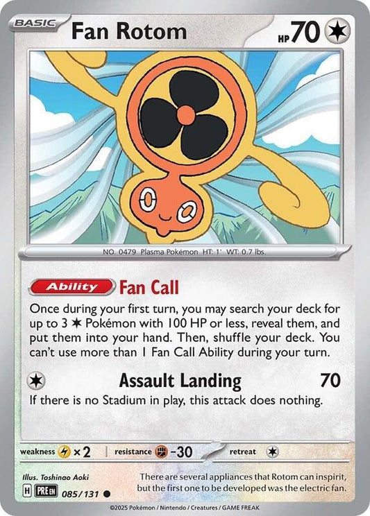 Fan Rotom - Normal 085/131 Prismatic Evolutions | Common Pokemon Card