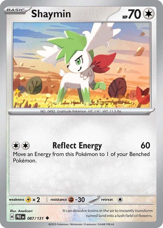 Shaymin - Reverse Holofoil 087/131 Prismatic Evolutions | Uncommon Pokemon Card