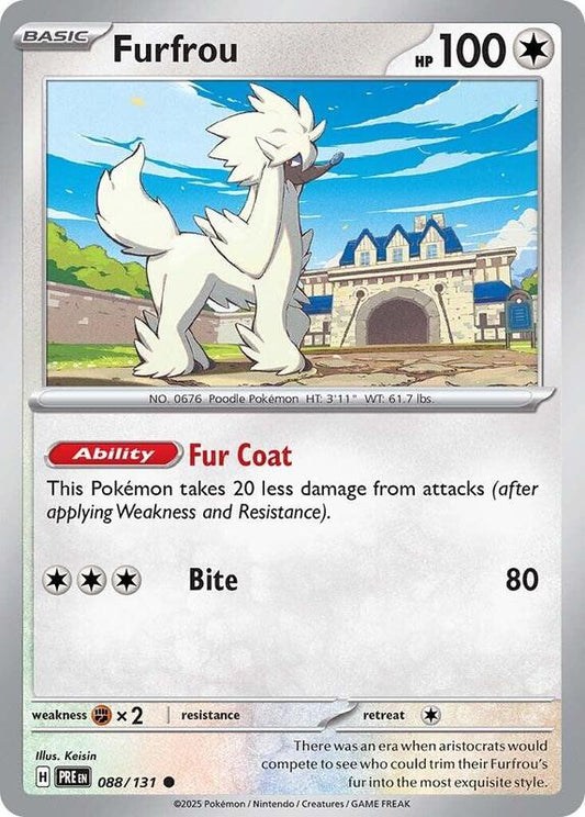 Furfrou - Reverse Holofoil 088/131 Prismatic Evolutions | Common Pokemon Card