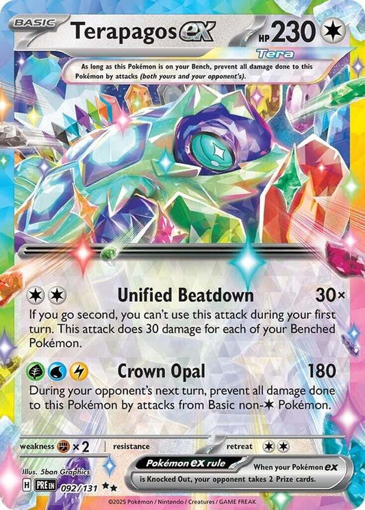 Terapagos ex - 092/131 - Holofoil 092/131 Prismatic Evolutions | Double Rare Pokemon Card
