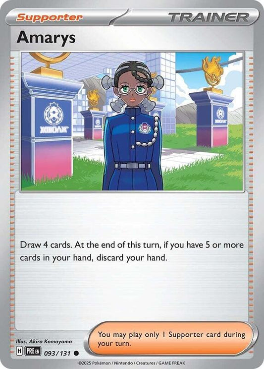 Amarys - 093/131 - Reverse Holofoil 093/131 Prismatic Evolutions | Common Trainer Card