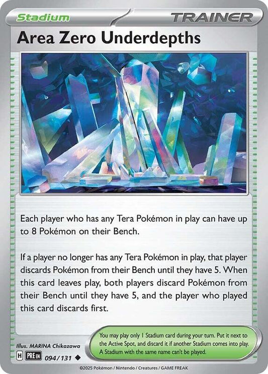 Area Zero Underdepths - Reverse Holofoil 094/131 Prismatic Evolutions | Uncommon Trainer Card