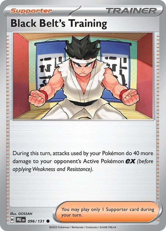 Black Belt's Training - 096/131 - Reverse Holofoil 096/131 Prismatic Evolutions | Common Trainer Card