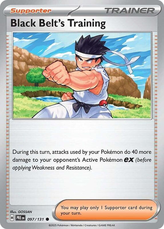 Black Belt's Training - 097/131 - Reverse Holofoil 097/131 Prismatic Evolutions | Common Trainer Card