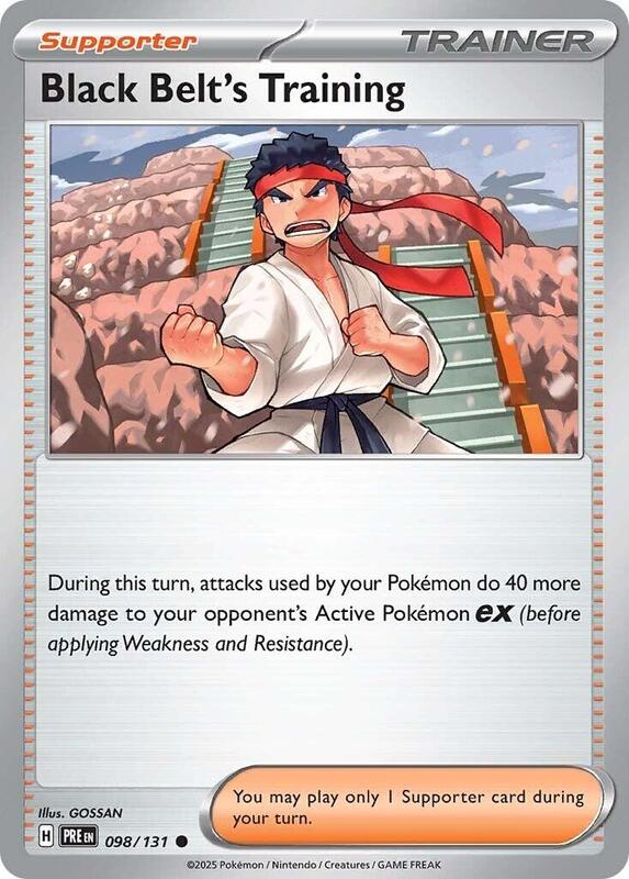 Black Belt's Training - 098/131 - Reverse Holofoil 098/131 Prismatic Evolutions | Common Trainer Card