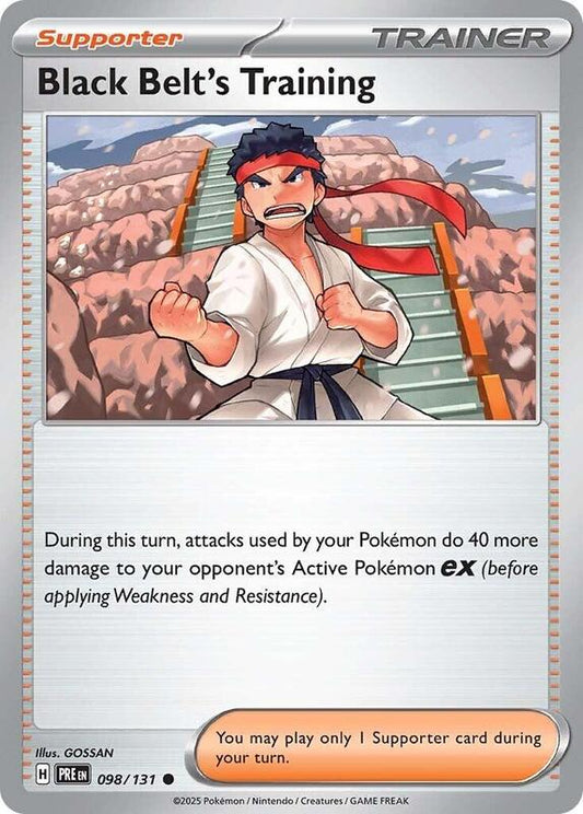 Black Belt's Training - 098/131 - Reverse Holofoil 098/131 Prismatic Evolutions | Common Trainer Card