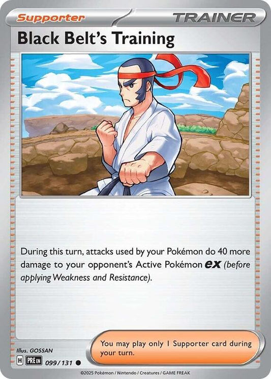 Black Belt's Training - 099/131 - Reverse Holofoil 099/131 Prismatic Evolutions | Common Trainer Card