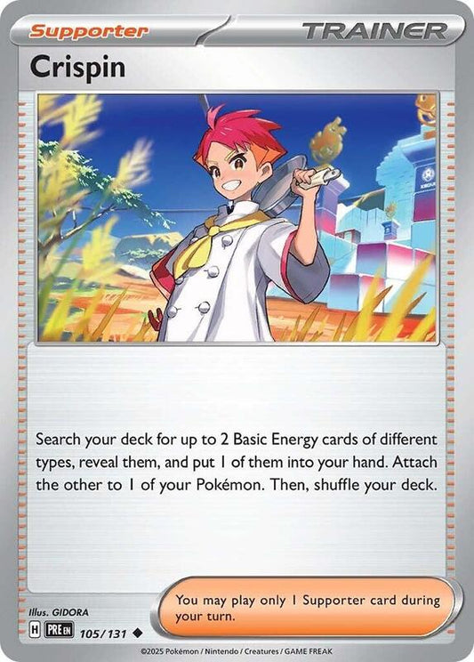 Crispin - 105/131 - Reverse Holofoil 105/131 Prismatic Evolutions | Uncommon Trainer Card