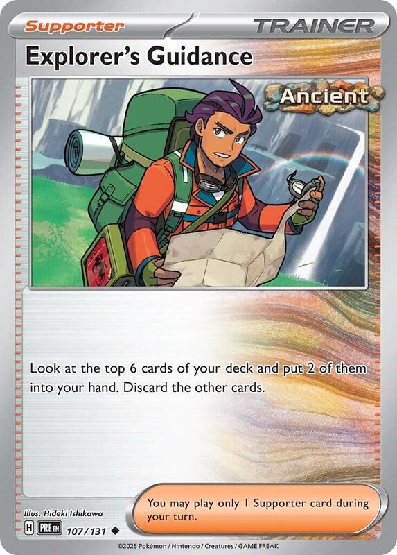 Explorer's Guidance - Reverse Holofoil 107/131 Prismatic Evolutions | Uncommon Trainer Card