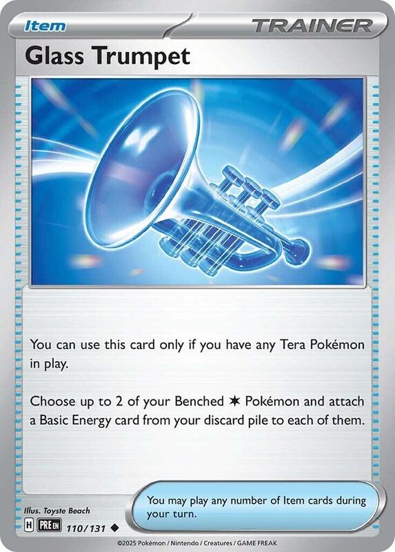 Glass Trumpet - Normal 110/131 Prismatic Evolutions | Uncommon Trainer Card
