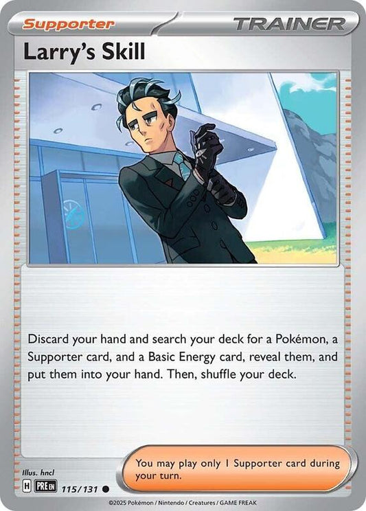Larry's Skill - 115/131 - Reverse Holofoil 115/131 Prismatic Evolutions | Common Trainer Card