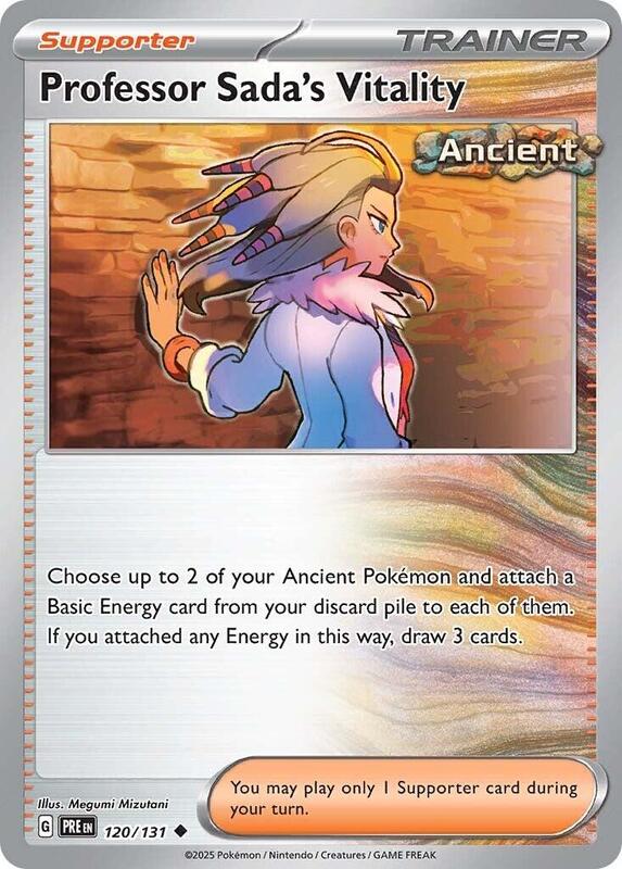 Professor Sada's Vitality - Normal 120/131 Prismatic Evolutions | Uncommon Trainer Card
