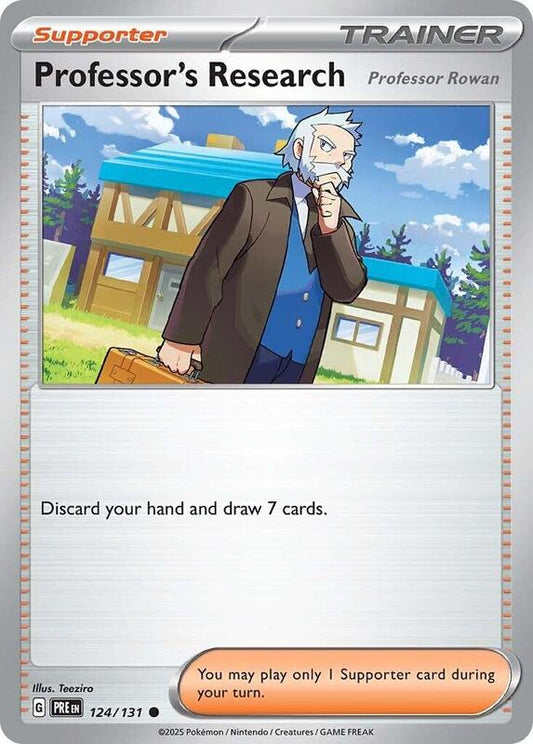 Professor's Research [Professor Rowan] - Reverse Holofoil 124/131 Prismatic Evolutions | Common Trainer Card