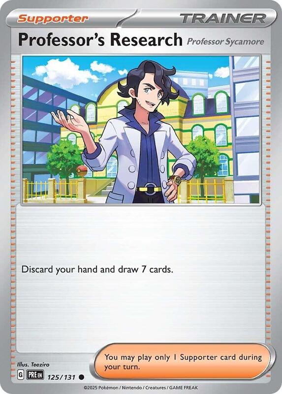 Professor's Research [Professor Sycamore] - Normal 125/131 Prismatic Evolutions | Common Trainer Card