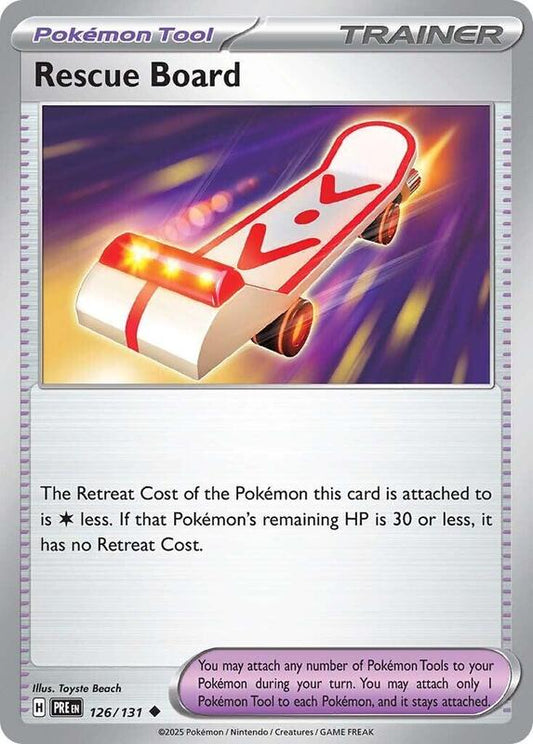 Rescue Board - Reverse Holofoil 126/131 Prismatic Evolutions | Uncommon Trainer Card